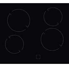 Plaque de cuisson avec quatre zones de cuisson