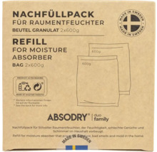 Nachfüllpack für Raumentfeuchter mit 2 Beuteln Granulat à 600g