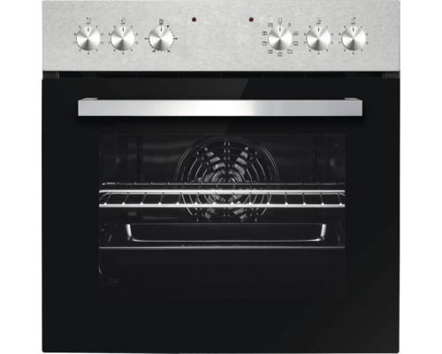 Four encastrable en acier inoxydable avec boutons de commande et éclairage intérieur