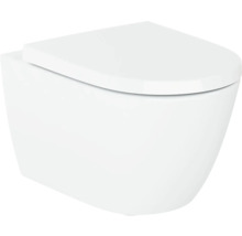 WC suspendu à fond creux avec couvercle de toilette fermé