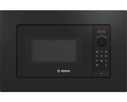 Micro-ondes encastrable Bosch noir avec affichage numérique