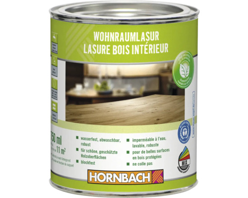 HORNBACH Wohnraumlasur farblos 750ml Dose mit Holzlasur für Innenräume