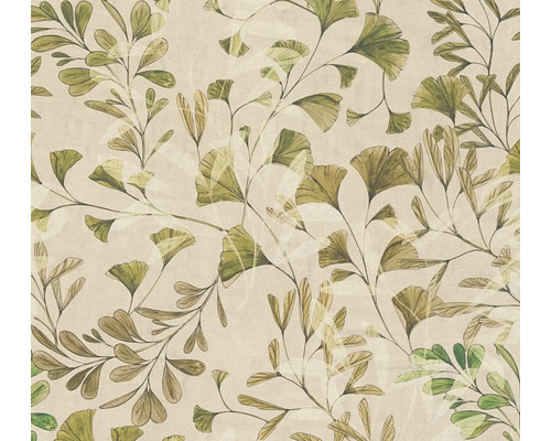 Tapete mit Ginkgo- und Blattmuster