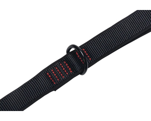 Schwarzes Gurtband mit Metallring