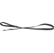 Schwarze Hundeleine mit Handschlaufe und Karabinerhaken