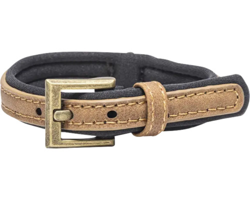 Hundehalsband aus Leder und Textil mit Metallschnalle