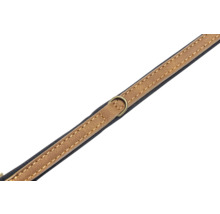 Braunes Lederhalsband für Haustiere mit D-Ring
