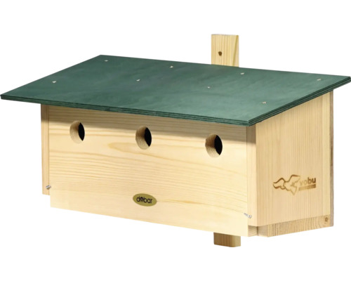 Nichoir en bois avec trois entrées