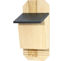 Fledermauskasten aus Holz mit schwarzem Dach