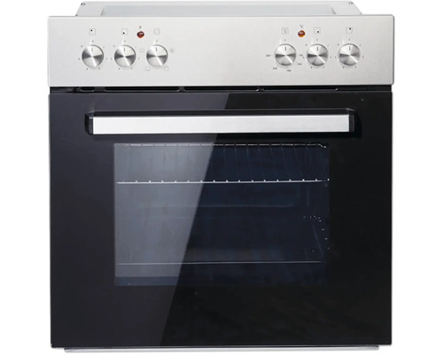 Cuisinière électrique avec panneau de commande et porte en verre
