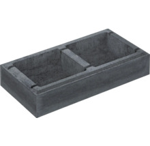 Pierre à plantes grise avec deux chambres