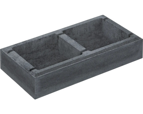 Pierre à plantes grise avec deux chambres