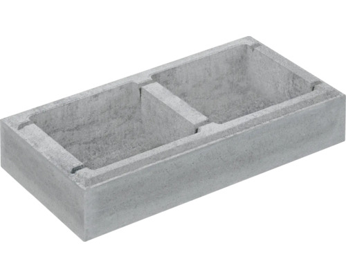 Pierre à planter en béton avec deux chambres