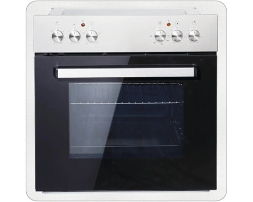 Four avec boutons de commande et porte en verre