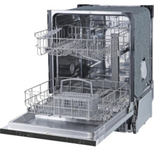 Lave-vaisselle ouvert avec paniers à vaisselle