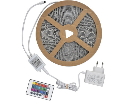 LED Streifen RGBWW 10m 24W 1700lm LED-Streifen auf Rolle mit Fernbedienung und Netzteil