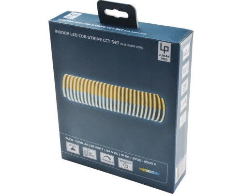 Verpackung einer LED-Lichtleiste für den Innenbereich