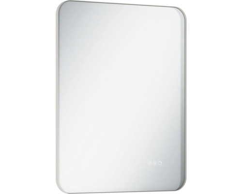 Miroir rectangulaire pour salle de bain avec coins arrondis