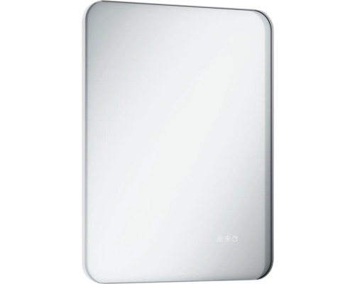 Miroir de salle de bain rectangulaire avec coins arrondis