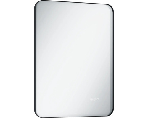 Miroir rectangulaire aux coins arrondis pour la salle de bains