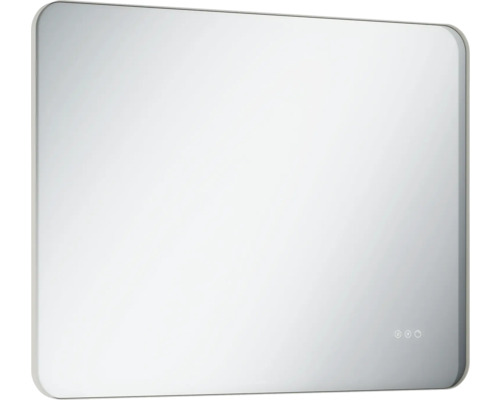 Miroir rectangulaire aux coins arrondis pour la salle de bain
