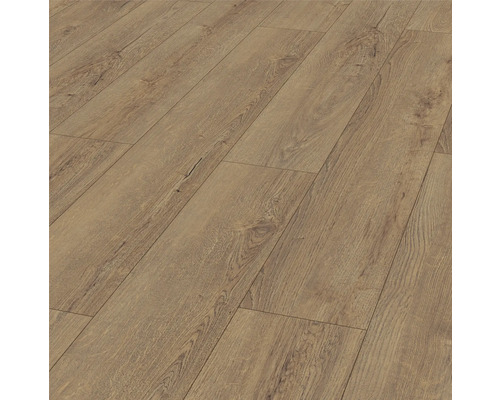 Stratifié Swiss Krono Horizont Café chêne 1380 x 193 x 8 mm Stratifié posé avec aspect bois.