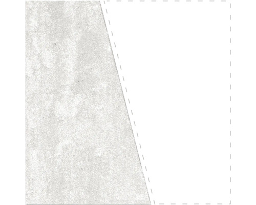 Beton Terassenplatte trapezförmig D-Vision Pietra di Luna 50 x 20/30 x 4 cm Betonplatte mit rauer Oberfläche