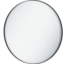 Miroir rond avec cadre noir