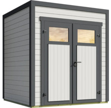 Abri de jardin avec double porte et fenêtres