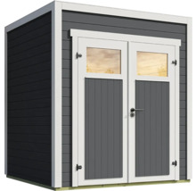 Abri de jardin avec double porte et fenêtres