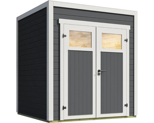 Abri de jardin avec double porte et fenêtres