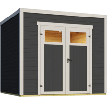 Abri de jardin avec double porte et fenêtres