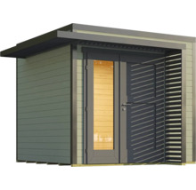 Abri de jardin avec double porte et fenêtre