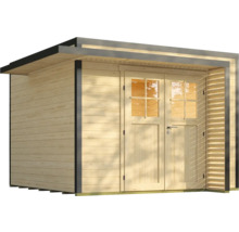 Gartenhaus aus Holz mit Doppeltür und Fenstern