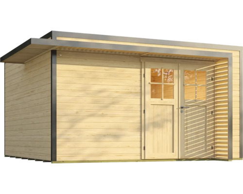 Abri de jardin en bois avec porte et fenêtre