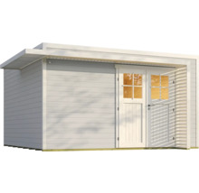 Abri de jardin avec toit plat et porte double