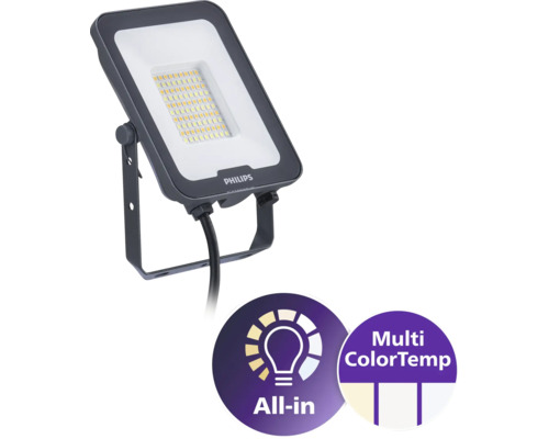Philips Logo, LED-Strahler mit All-in-Symbol und Multi ColorTemp Symbol