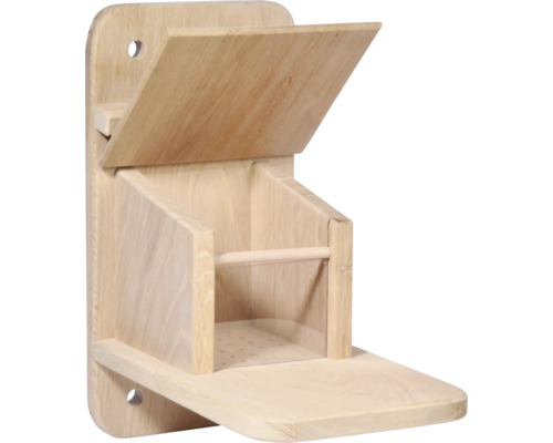 Nichoir en bois avec couvercle rabattable