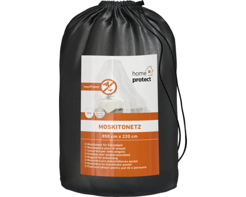 Moustiquaire pour lit simple dans un sac de transport noir