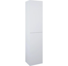 Armoire haute de salle de bains blanche avec deux portes pour montage mural