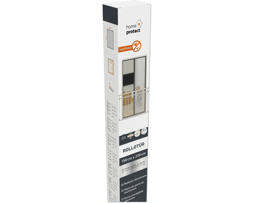 Emballage d'une porte moustiquaire enroulable en aluminium, 150 x 220 cm