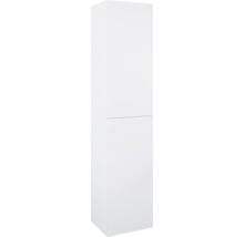 Armoire haute blanche avec deux portes pour la salle de bain