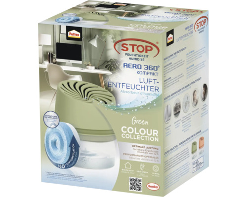 Verpackung des Pattex AERO 360 Grad Luftentfeuchters Green Colour Collection