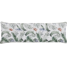Dekokissen mit Blätter- und Blumenmuster