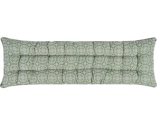 Längliches Sitzkissen mit Muster für Gartenbank