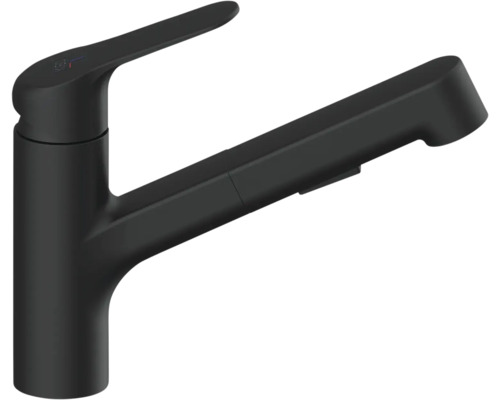 Robinet de cuisine noir avec douchette extractible