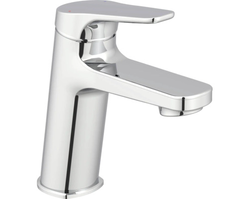 Robinet de lavabo en métal, surface brillante