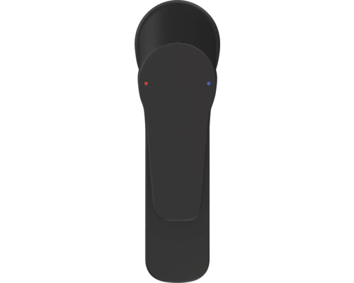 Robinet noir avec marquages pour eau froide et chaude