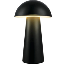 Schwarze Tischleuchte im Pilzdesign für den Innenbereich
