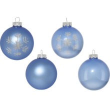 Dekorative Weihnachtskugeln mit Schneeflockenmuster für festliche Dekorationen